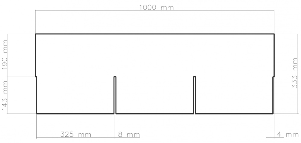 Schéma asfaltového šindele Guttatec Topglass Rectangular