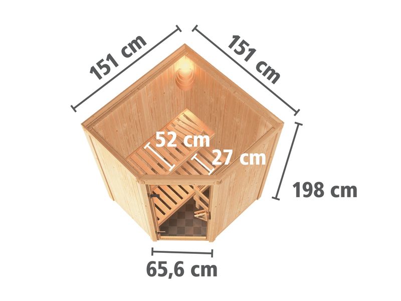 Finská sauna do bytu Karibu Larin