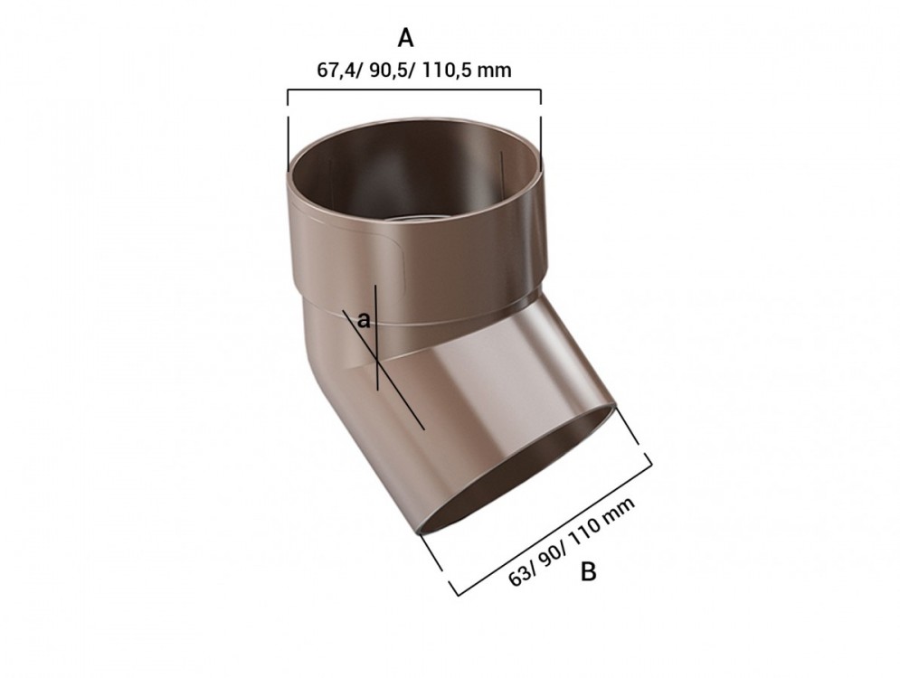 Okapové koleno Gutta Aqua 90 mm
